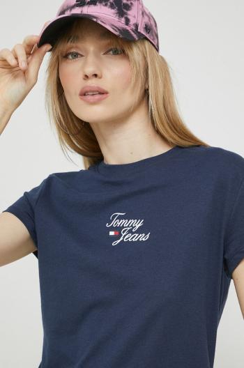 Tričko Tommy Jeans tmavomodrá barva