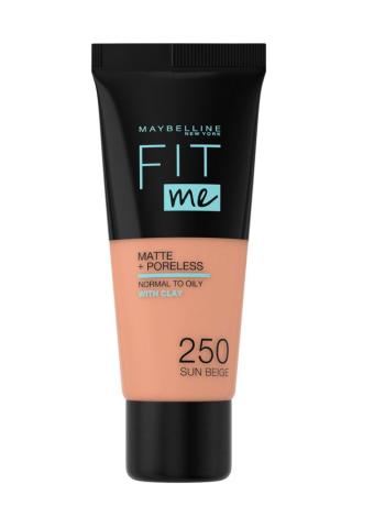 Maybelline Fit me Matte + Poreless odstín 250 Sun Beige make-up 30 ml