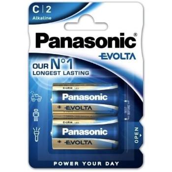 PANASONIC Alkalické baterie EVOLTA Platinum LR14EGE/2BP 1, 5V (Blistr 2ks)