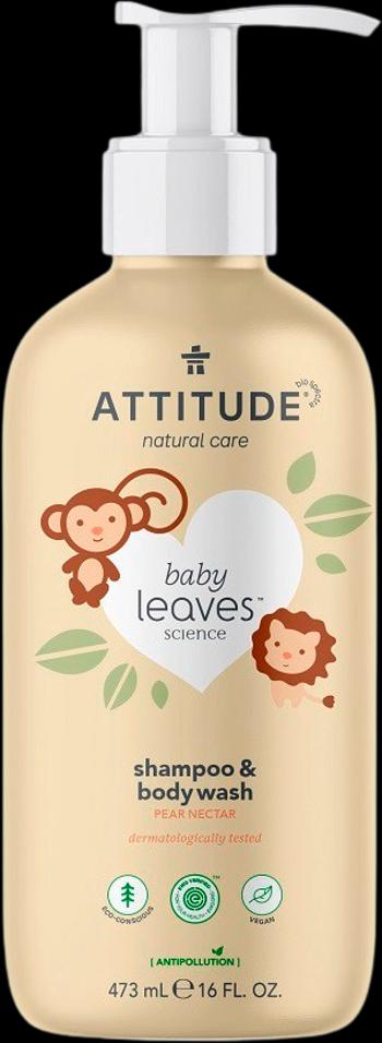 Attitude Dětské tělové mýdlo a šampon (2v1) Baby leaves s vůní hruškové šťávy 473 ml