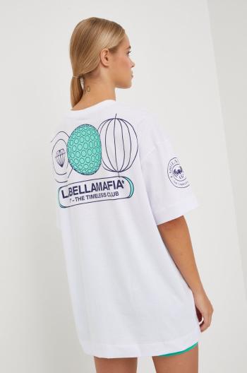 Bavlněné tričko LaBellaMafia bílá barva