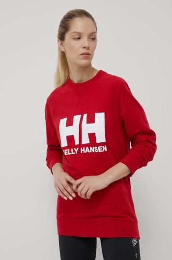 Mikina Helly Hansen dámská, červená barva, s potiskem