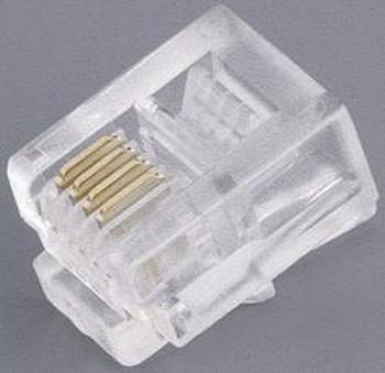 Zástrčka, rovná TRU COMPONENTS TC-2525003, RJ45 počet pólů: 8P8C, transparentní, 100 ks