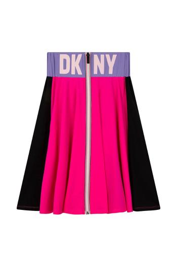Dětská sukně Dkny růžová barva, mini, áčková