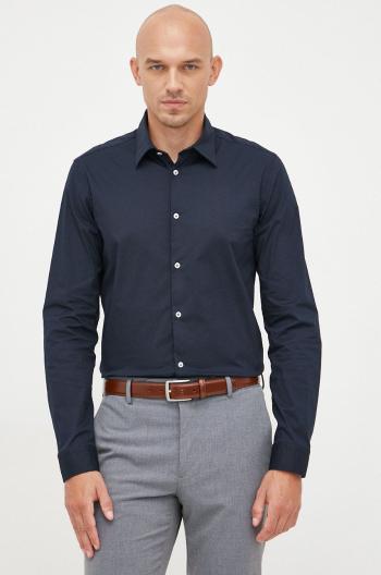 Košile Manuel Ritz pánská, tmavomodrá barva, regular, s klasickým límcem