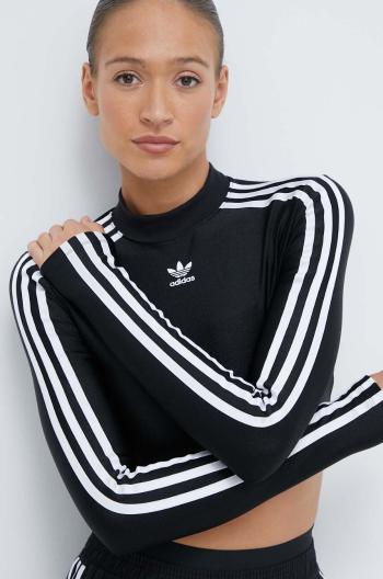 Tričko s dlouhým rukávem adidas Originals černá barva, IU2428