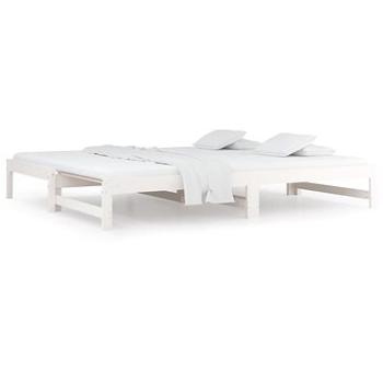 Výsuvná postel bílá 2× (90 × 190) cm masivní borovice, 820438 (820438)
