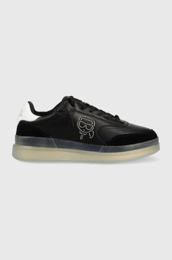 Kožené sneakers boty Karl Lagerfeld Brink, černá barva
