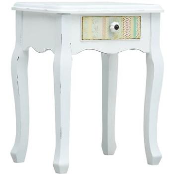 Noční stolek bílý 40 x 30 x 50,5 cm dřevo (285756)