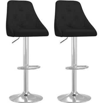 Barové židle 2 ks černé textil, 339309 (339309)