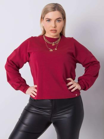 BORDÓ DÁMSKÁ BASIC MIKINA RV-BL-6317.94-BORDO Velikost: 3XL