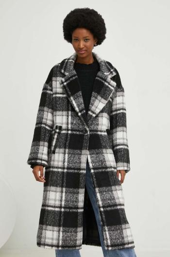 Kabát Answear Lab dámský, šedá barva, přechodný, oversize