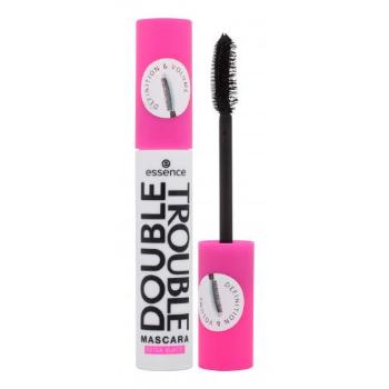 Essence Double Trouble 12 ml řasenka pro ženy Extra Black objemová řasenka; tvarující řasenka