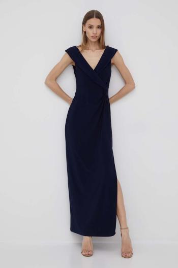 Šaty Lauren Ralph Lauren tmavomodrá barva, maxi, jednoduchý