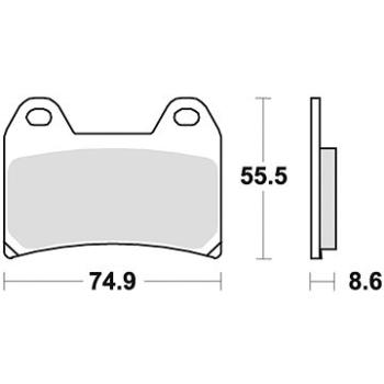 Braking brzdové destičky (semi-metalická směs SM1) (2ks) M501-149 (M501-149)