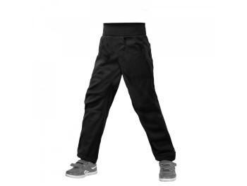 Unuo, Dětské softshellové kalhoty s fleecem Cool, Černá Velikost: 122/128 dětské kalhoty