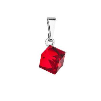 Přívěsek bižuterie se Swarovski krystaly červená kostička 54019.3, light, siam