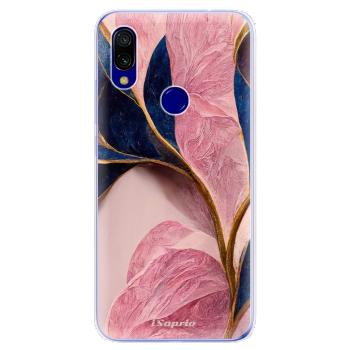 Odolné silikonové pouzdro iSaprio - Pink Blue Leaves - Xiaomi Redmi 7