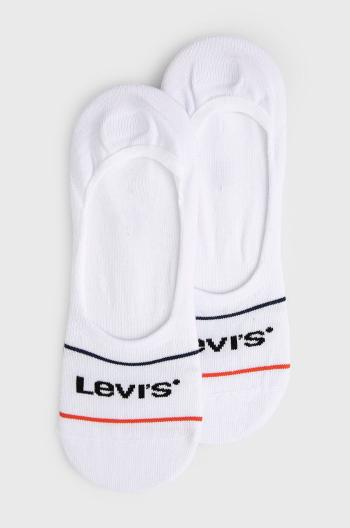 Ponožky Levi's ( 2-pak) pánské, bílá barva