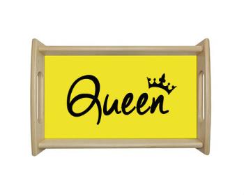 Dřevěný podnos Queen