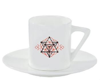 Espresso hrnek s podšálkem 100ml Kouzelná geometrie