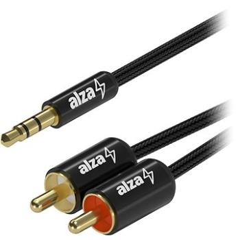 AlzaPower AluCore 3.5mm Jack (M) to 2x RCA (M) 1m černý (APW-CBA3JM2RCA01B)