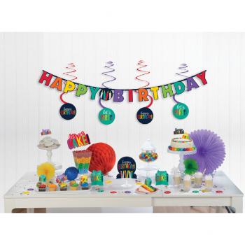 Amscan Mini dekorační sada Happy Birthday - duhová