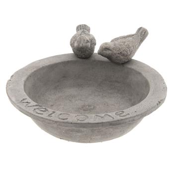 Cementové kulaté pítko pro ptáčky - Ø 22*6 cm 6TE0206