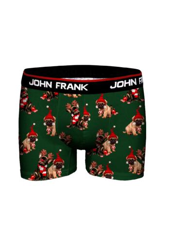 Pánské boxerky John Frank JFBD36-CH-SWEET DOG M Zelená