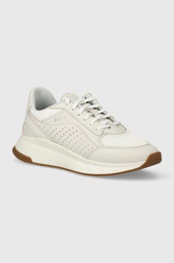 Kožené sneakers boty BOSS TTNM EVO šedá barva, 50517313