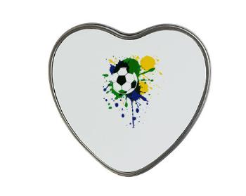 Plechová krabička srdce Fotbalový míč