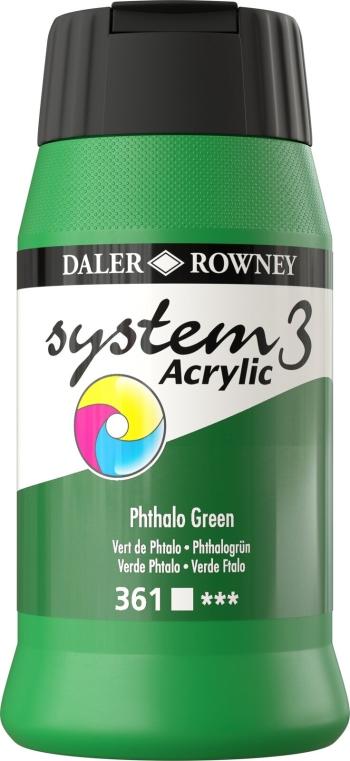 Daler Rowney System3 Akrylová barva Phthalo Green 500 ml 1 ks