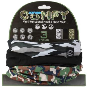 Univerzální multifunkční nákrčník Oxford Comfy 3-pack  camo