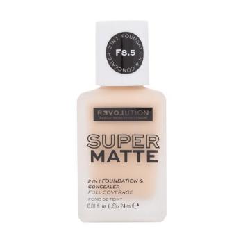 Revolution Relove Super Matte 2 in 1 Foundation & Concealer 24 ml make-up pro ženy F8.5 na všechny typy pleti