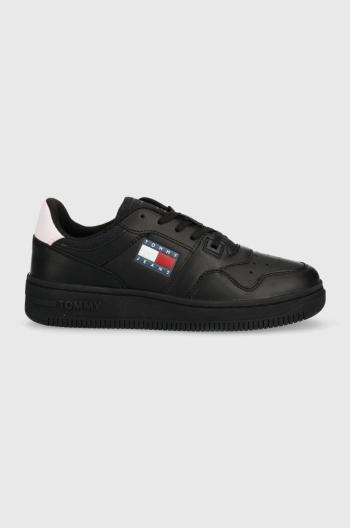 Sneakers boty Tommy Jeans Tommy Jeans Retro Basket Wmn Ess, černá barva