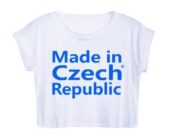 Dámské tričko Organic Crop Top Made in Czech republic