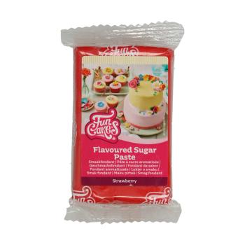 Funcakes Červený rolovaný fondant Strawberry (barevný fondán) 250 g