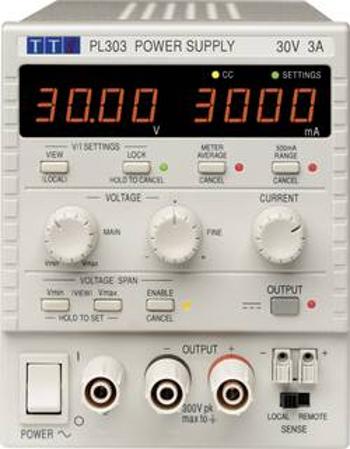 Laboratorní zdroj s nastavitelným napětím Aim TTi PL303, 0 - 30 V/DC, 0 - 3 A, 90 W, Počet výstupů: 1 x