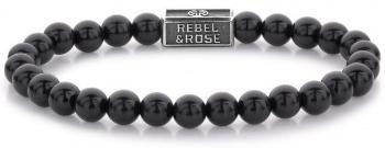 Rebel&Rose Stříbrný korálkový náramek Tourmaline Trust RR-6S004-S 15 cm - XS