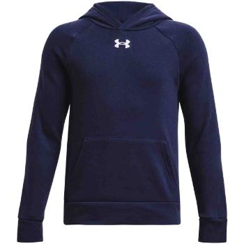 Under Armour RIVAL FLEECE HOODIE Chlapecká mikina, tmavě modrá, velikost