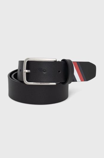 Kožený pásek Tommy Hilfiger Urban 3.5 Adj pánský, černá barva