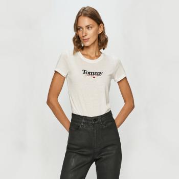 Tommy Jeans dámské bílé tričko Essential - S (YBR)