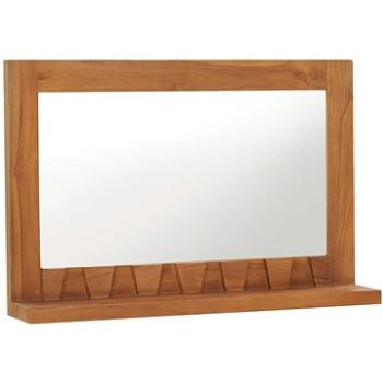 Nástěnné zrcadlo s policí 60 x 12 x 40 cm masivní teakové dřevo (289071)