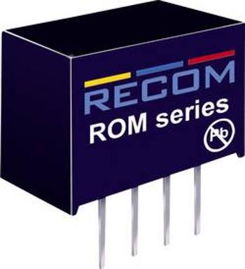 DC/DC měnič Recom ROM-1212S, vstup 12 V/DC, výstup 12 V/DC, 83 mA, 1 W