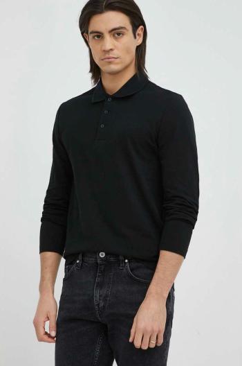 Bavlněné tričko s dlouhým rukávem Tiger Of Sweden černá barva