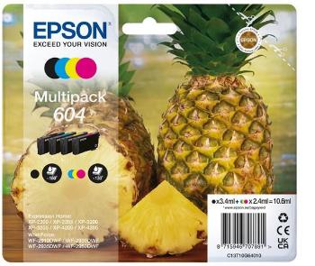 EPSON ink bar Multipack "Ananas" 4-colours 604 Ink, ČB 150, BAR 130 stran