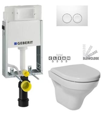 LAUFEN Podomít. systém LIS TW1 SET s bílým tlačítkem + WC JIKA TIGO + SEDÁTKO DURAPLAST SLOWCLOSE H8946630000001BI TI2