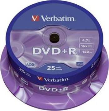 DVD+R 4.7 GB Verbatim 43500, 25 ks, vřeteno