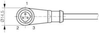 3pólový připojovací kabel pro snímač přiblížení Contrinex S13-3FUW-020 (Ø x d) 14.5 mm x 2 m