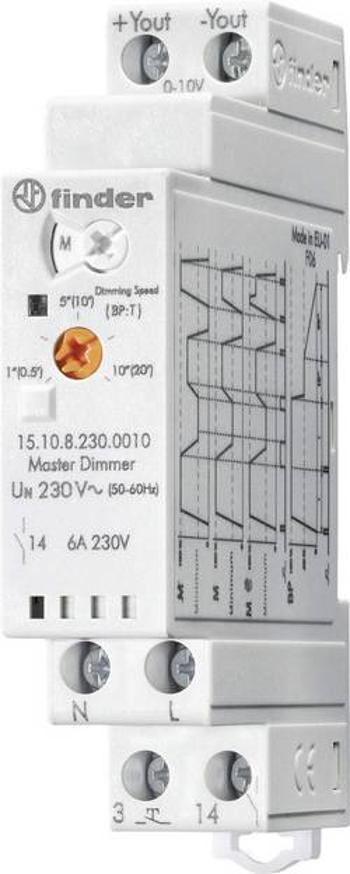 Stmívač na DIN lištu Finder 15.10.8.230.0010, 230 V/AC, 1 ks